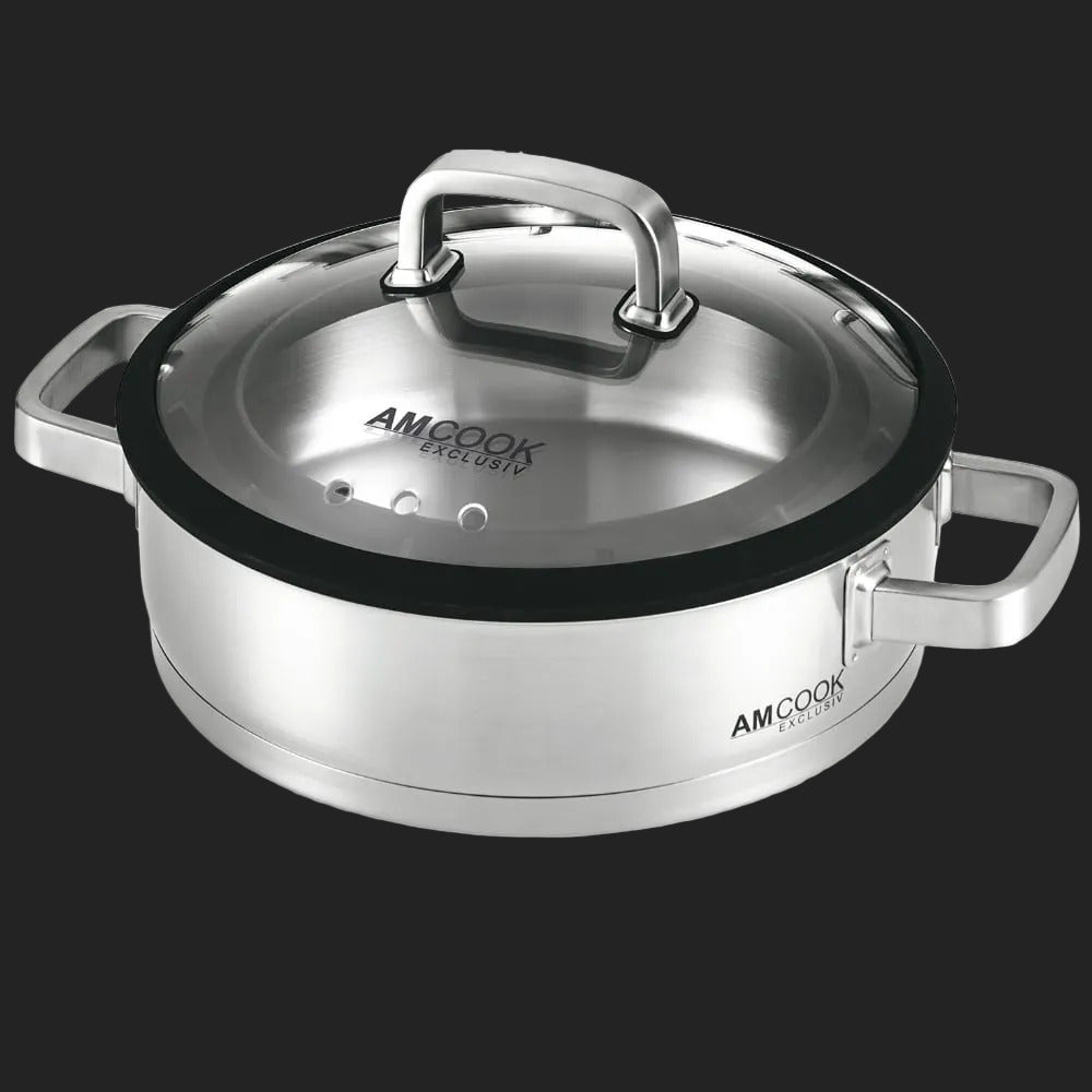 Servierpfanne inkl. Gourmetdeckel Ø 28 cm – AMCook