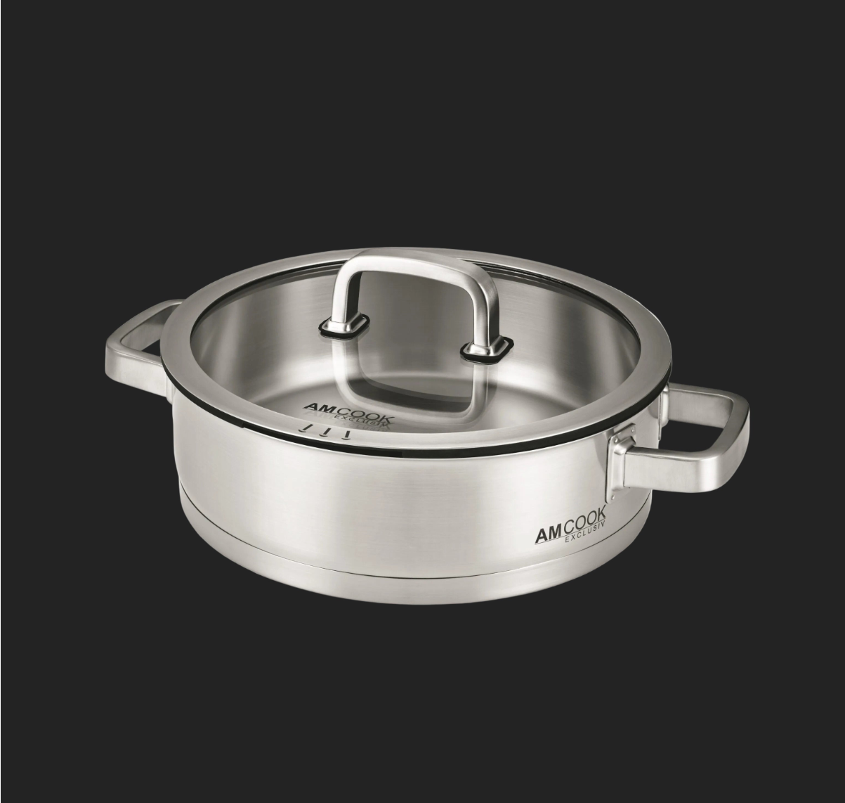 Servierpfanne inkl. flachem Deckel Ø 28 cm – AMCook