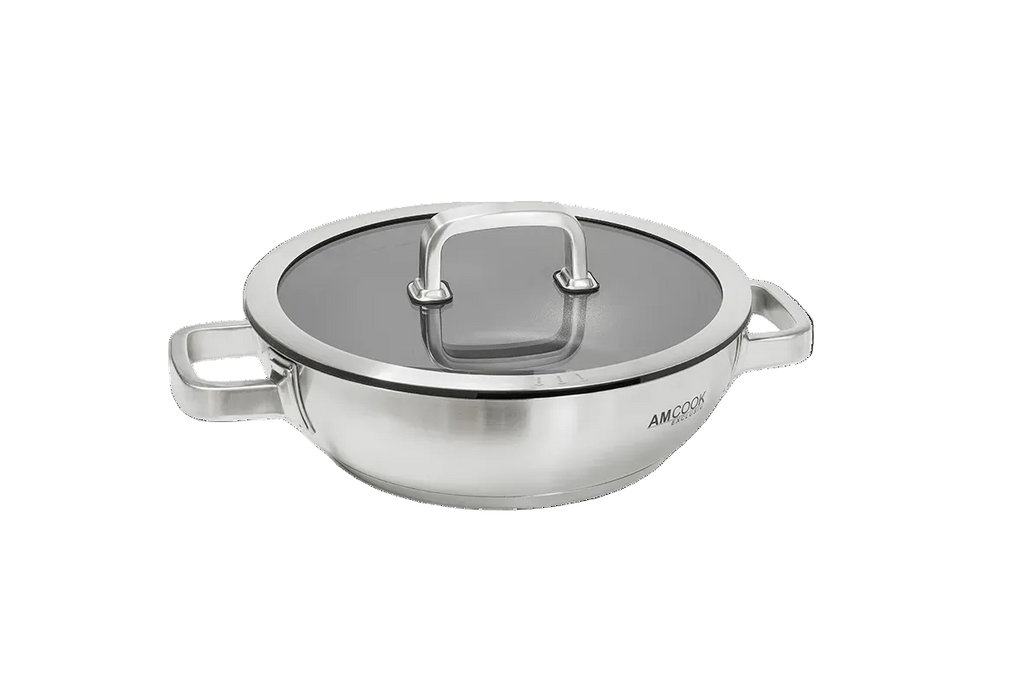 Edelstahl Wok ⌀ 28 antihaftbeschichtet